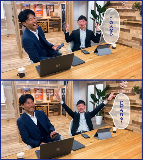 社員話している様子
